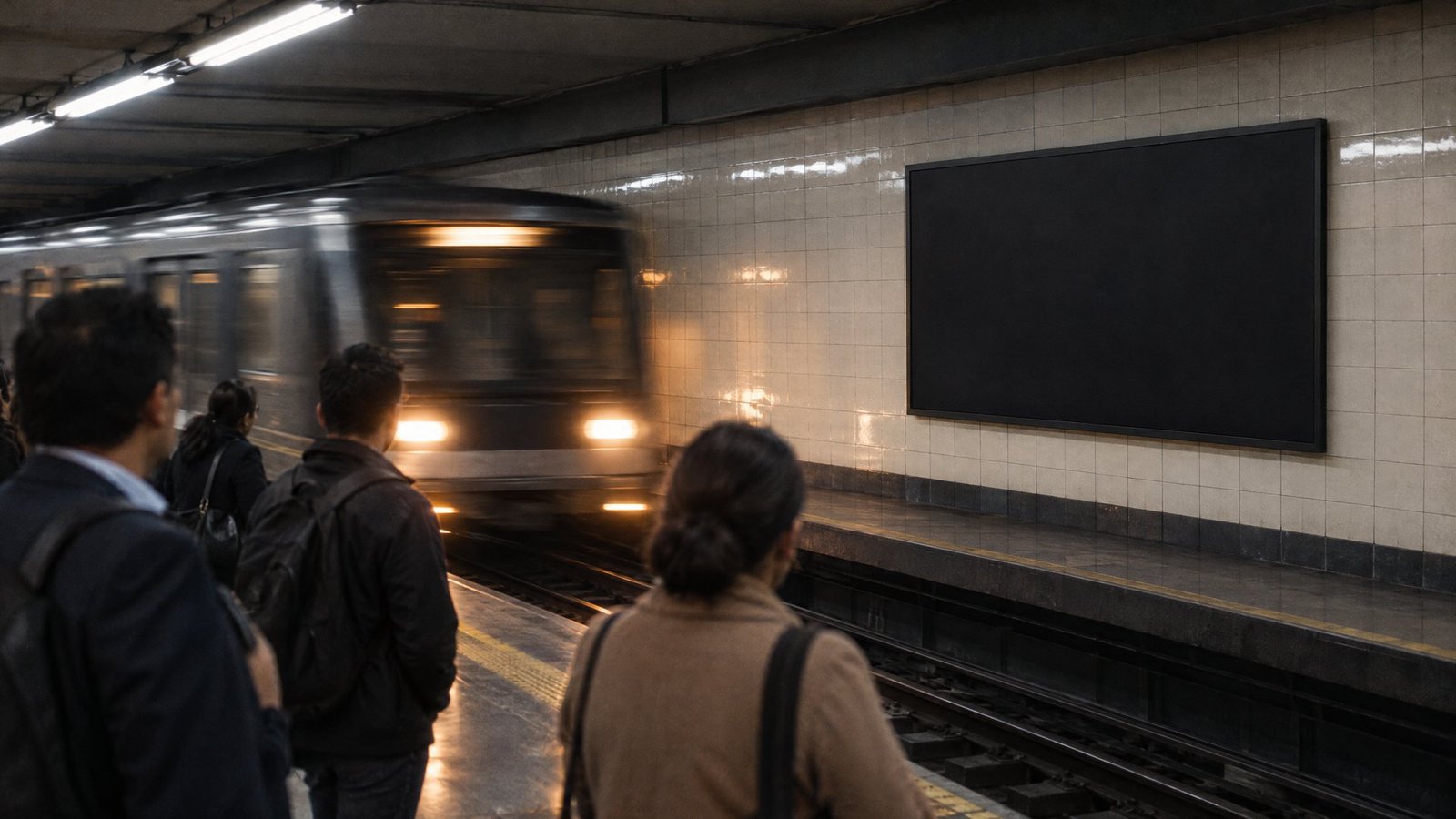 Andén del Metro de la Ciudad de México a las 6:15, con pasajeros que van a chambear